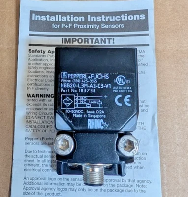 Pepperl+Fuchs NBB20-L3M-A2-C3-V1 Inductive Proximity Sensor, Weld, 183738(NewNB) - Image 1 of 4