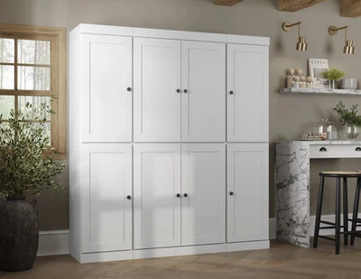 Gabinete despensa China Palace Imports 100 % madera maciza 65", 8 puertas de madera coctelera Foto 1 de 4