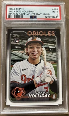 Jackson Holliday 2024 Topps Fun Face White Knob SSP 697 PSA 9 Orioles Ripken - Image 1 of 2