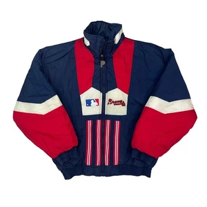 Vintage 90’s Pro Player Atlanta Braves MLB Reversible Puffer - Picture 1 of 7