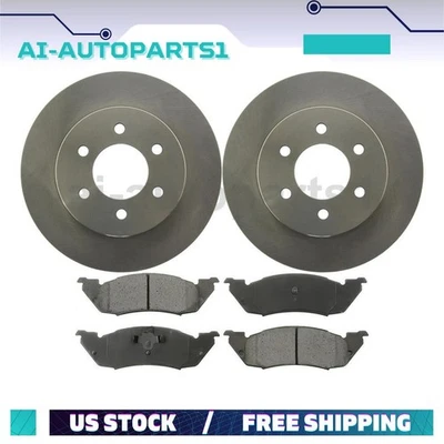 Kit de rotores de freno delanteros + pastillas de freno para Dodge Dakota 1991-1996 Foto 1 de 4