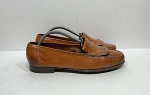 Allen Edmonds Grenada Brown Leather Loafers Men’s Size 9.5 2E Made In Italy - Picture 1 of 8