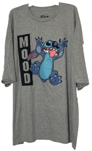 Disney Lilo & Stitch Mood Gray Graphic T-Shirt Mens Size 5X - Picture 1 of 7