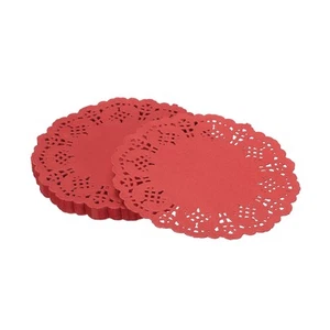 Paper Doilies, Disposable Doilies 3.5 Inch for Baked Food (150 Pack, Red) - Picture 1 of 7