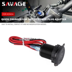 For HONDA CB750 Hornet 750 Quick Charger USB Outlet Power Socket Plug Adapter - Picture 1 of 14