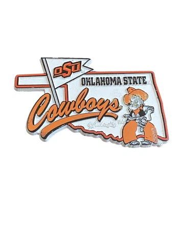 Vtg Oklahoma OSU Rubber Refrigerator Magnet NCAA OSU Mascot Cowboys Cover