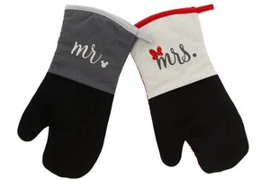 Guantes antideslizantes para horno de neopreno resistentes al calor de Disney, 2 piezas Mr. and Mrs. - Imagen 1 de 7