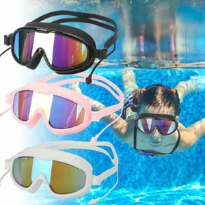 Adult Adjustable UV Swim Goggles Anti-Fog Swimming Glasses Leak Free +Ear Plug - Picture 1 of 15