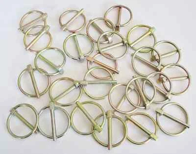 Lot of 100 Goliath Industrial 3/16" Lynch Pin - Yellow Zinc Finish LP316 - Image 1 of 2