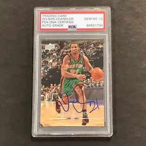 2008 Upper Deck #8 Wilson Chandler Signed Card AUTO 10 PSA Slabbed Knicks - Picture 1 of 2