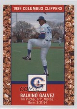 1989 Cracker Jack Columbus Clippers Police Balvino Galvez #4