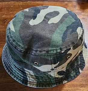 Steve Madden Hat Military Camo Bucket  Sun Fishing Cap - Picture 1 of 4