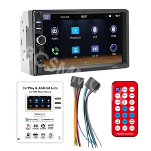7in Touch Screen Car Radio Stereo Bluetooth For Carplay Android Auto MP5 Player - Picture 1 of 16