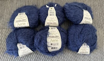 Moda Dea AERIE Yarn Color#9408-Denim 50g/68yds Made in Italy 100% Nylon Lot of 5 - Image 1 of 4