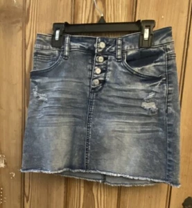 EUC Hippie Girl High Rise Denim Skirt Skort Girls Size 10 - Picture 1 of 2