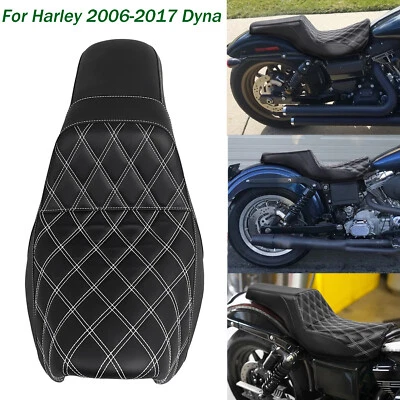 Two-Up Driver Passenger Seat Fit For Harley Dyna Low Rider Street Bob 06-17 16 - Image 1 of 4