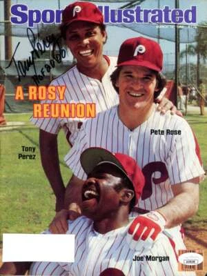 Tony Perez JSA Cert Signed  1983 Sports Illustrated Magazine Autograph HOF 2000 - Image 1 of 2