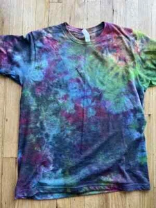 Multicolor Crystal Ice Tie Dye T-Shirt Regular fit - Picture 1 of 4