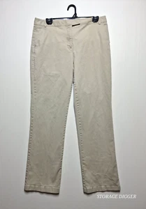 Talbots Stretch Women's Beige Pants Light Wash Straight Leg Flat Front Size 10 - Picture 1 of 15