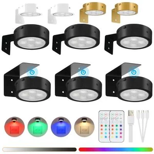 3/6Pack LED Picture Lights Rechargeable Dimmable Wireless Art Display Wall Light - Picture 1 of 26