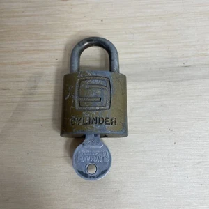 Lucchetto a cilindro vintage Slaymaker con chiave S - Foto 1 di 8