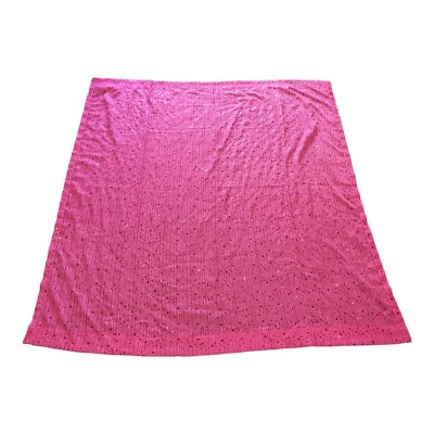 Corona Curtain Co Panel Único Rosa Oscuro Lentejuelas Niños Adolescentes Habitación Semi Transparente 65x56 Foto 1 de 4