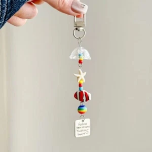 Waterproof Starfish Wind Chime Anti-lost Bag Pendant Lucky Fish Keychain - Photo 1 sur 12