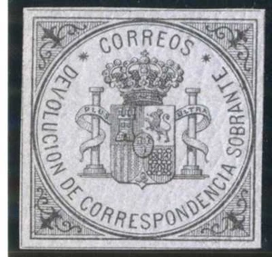 Sello de España 1875 172 Escudo de España sello de devolución nuevo - Imagen 1 de 2