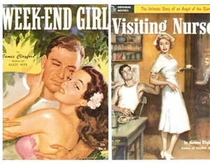 Sobres de libros de ficción espeluznantes pulpa basura • Juego de 2 POSTALES - Imagen 1 de 1