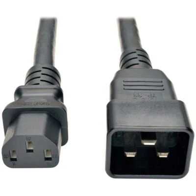 Eaton P032-007 C20 to C13 Power Cord for Computer - Heavy-Duty, 15A, 100-250V, - Image 1 of 2