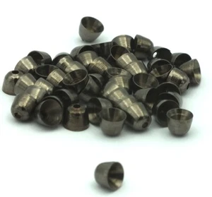 Teste coniche in ottone per legatura a mosca nere 7/32" 6mm 50 pkg MAT266 - Foto 1 di 1