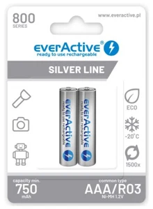 5903205771339 Akkus everActive Ni-MH R03 AAA 800 mAh Silver Line - 2 Stück everA - Zdjęcie 1 z 2