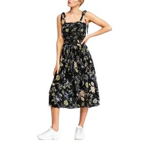 Free People Isla Floral Midnight Combo Midi KLEID Größe S/Petite ~ Neu mit Etikett $ 128 - Bild 1 von 9