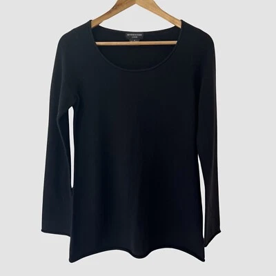 Sutton|Studio черный декольте расширяющийся рукав кашемир пуловер свитер S - Изображение 1 из 4