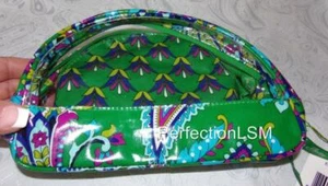 NWT Vera Bradley Clear Cosmetic Duo in Emerald Paisley--Retired Functional Fun!! - Picture 1 of 5
