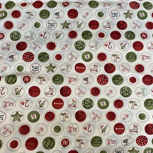 Countdown To Christmas Fabric For Quilting, Sewing & Crafts 43” W X 123” L - Picture 1 of 3