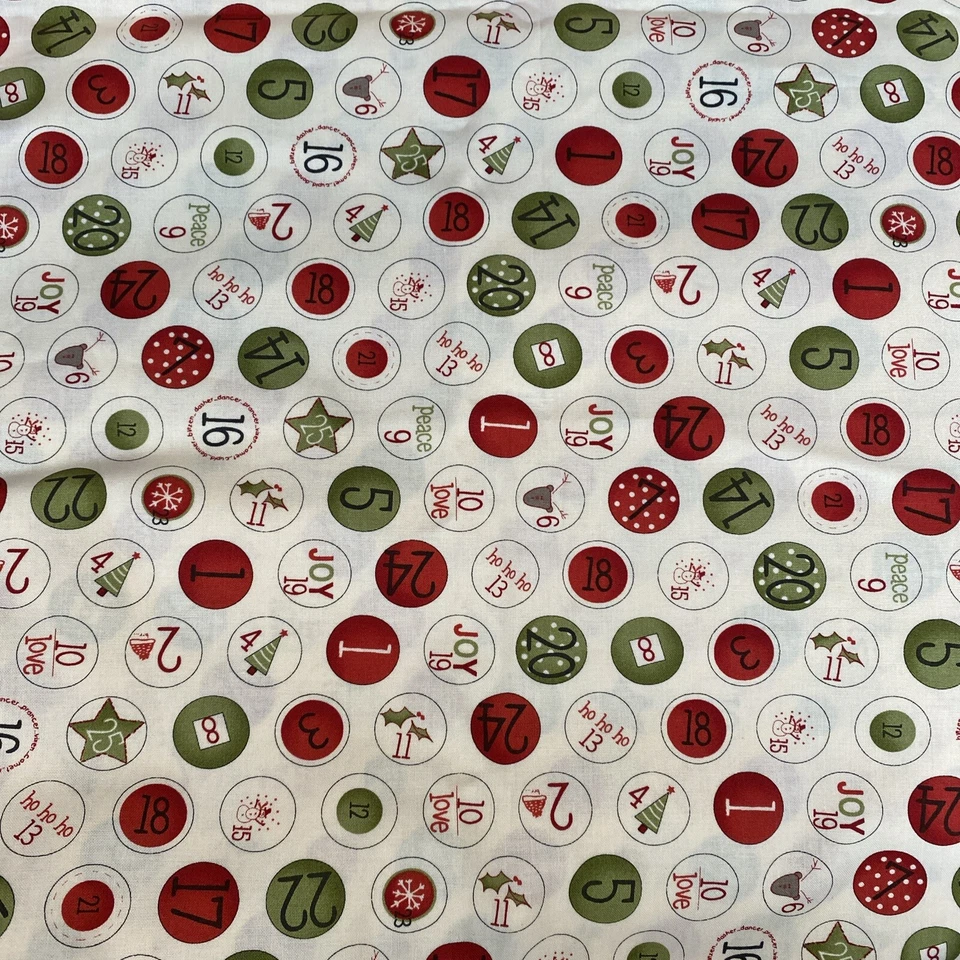 FABRIC Polka Dot - Countdown To Christmas For Quilting, Sewing & Crafts - Image 1 of 3