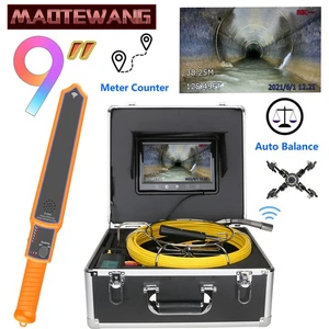 9in Sewer Pipe Inspection Camera Meter Counter Self Leveling 512HZ Locator IP68 - Picture 1 of 17
