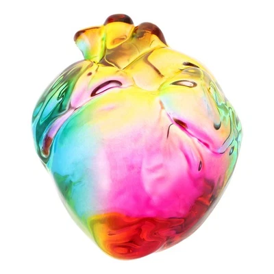 3d Human Heart Figurine Heart Sculpture Crystal Model Multicolor Home Decor - Image 1 of 4
