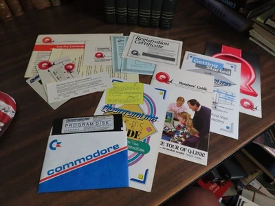 Software de disco de programa Q-Link Quantum Link versión 4 Commodore 64 C-64 Foto 1 de 2