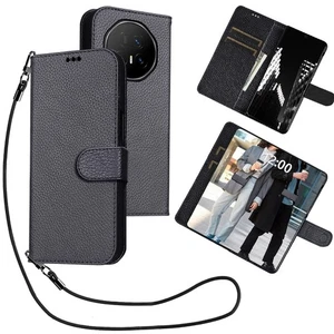 For HONOR Magnetic Genuine Leather Crossbody Strap Wallet Stand Case - Picture 1 of 29