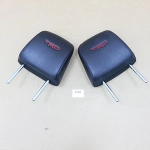 Toyota 4Runner TRD Pro 14-24 OEM Front Seat Headrest Black Leather Red Stitching - Picture 1 of 14