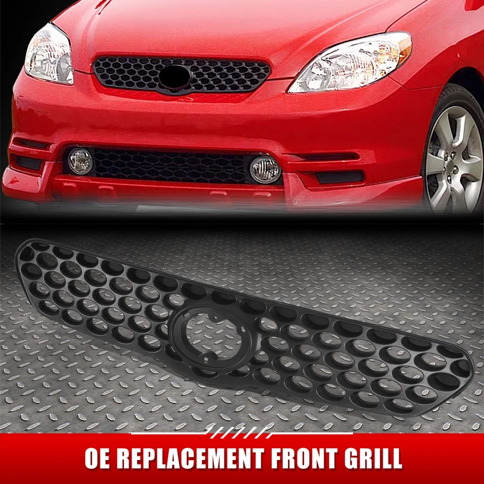 Para 03-04 Toyota Matrix con Soporte Estilo OE Rejilla Delantera Negra con Emblema Provisión Foto 1 de 4
