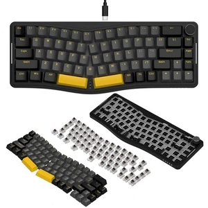 AKS068 Wired 65% Alice Layout Gaming Keyboard Hot-swap RGB VIA Programmable NKRO - Picture 1 of 14