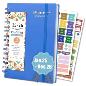 Weekly Monthly Planner 2025-2026, Jul.2025 to Dec.2026, 18 Month Daily 1 - Navy - Picture 1 of 7