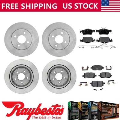 Rotores de freno delanteros traseros y pastillas de cerámica para Chevrolet Cobalt 2008 2009 2010 NUEVO Foto 1 de 4