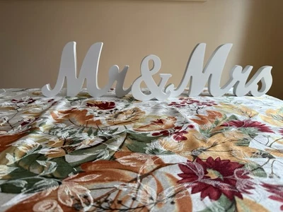 Wooden Mr. And Mrs. Sign For Sweetheart Table - Image 1 of 4