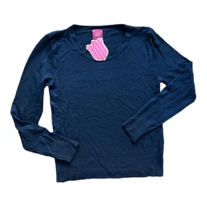NWT Yourh Girls Beverly Hills Princess Navy Blue Sweater - Sz 7/8 - Picture 1 of 1