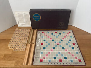 Vintage Scrabble Board Game, Selchow & Righter Selright, COMPLETE with 100 tiles