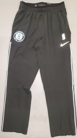 21021-7 Adidas BROOKLYN NETS GAME USED AUTHENTIC Warm Up Pants W/COA Cover